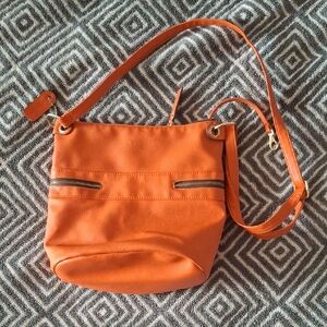 Bianca Nygård Bold Orange Crossbody Bag | Adjustable Strap